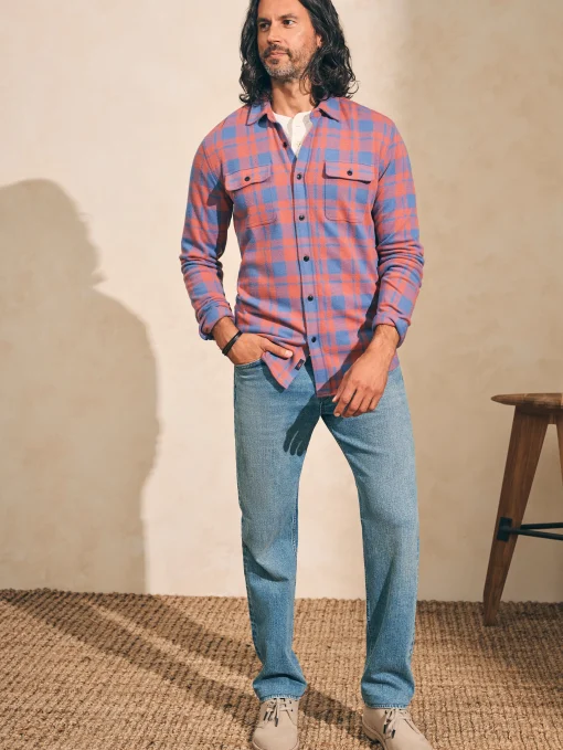 Legend™ Sweater Shirt - Rose Blue Check