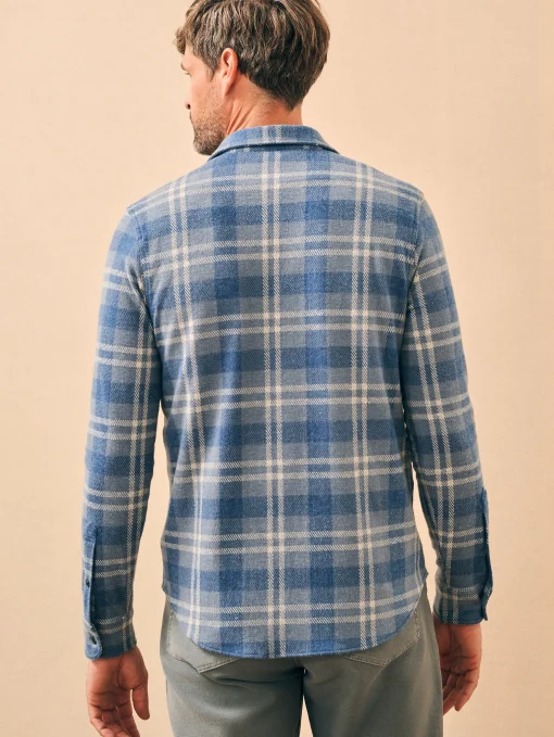 Legend™ Sweater Shirt - Vintage Blue Plaid
