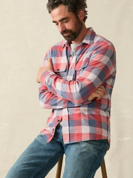 Legend™ Sweater Shirt (Tall) - Cherry Blue Buffalo