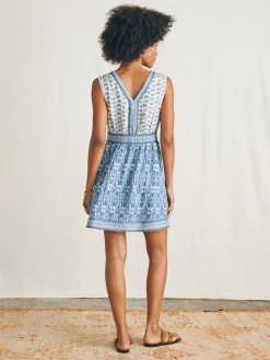 Macey Dress - Blue Clara Ikat