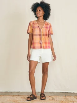 Margate Top - Sunset Desert Plaid