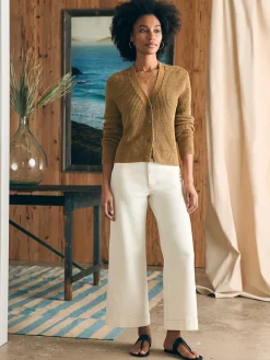 Miramar Linen Cardigan - Antique Bronze