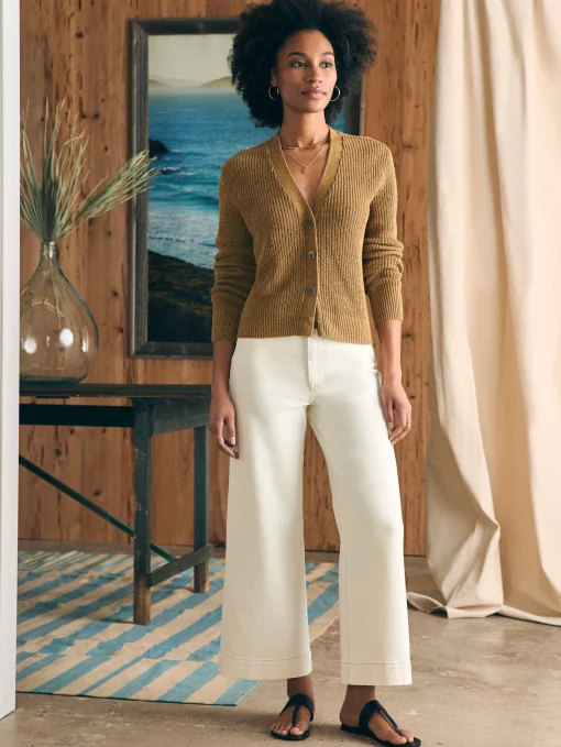 Miramar Linen Cardigan - Antique Bronze