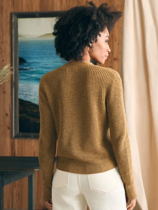 Miramar Linen Cardigan - Antique Bronze