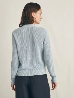 Miramar Linen Cardigan - Chalk Blue