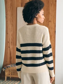 Miramar Linen Crew Sweater - Kadena Phantom Stripe