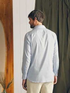 Movement™ Dress Shirt - Blue White Stripe