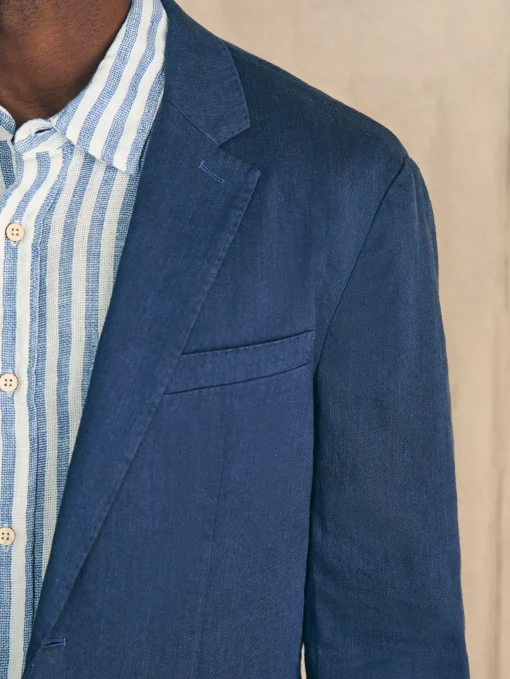 Movement™ Flex Linen Blazer - Deep Sea Navy