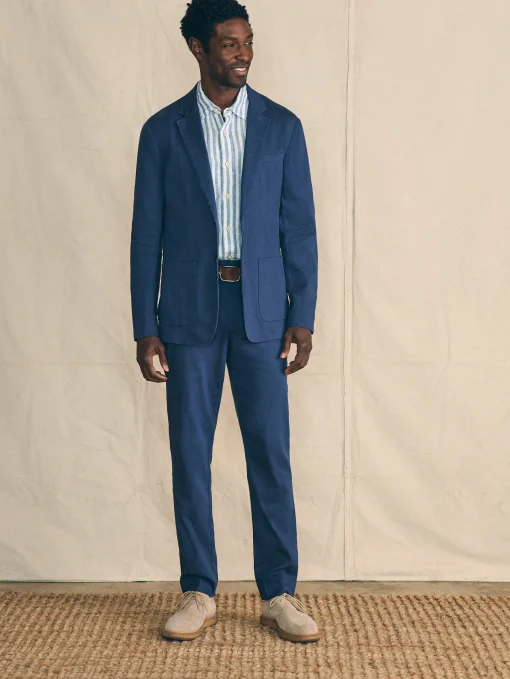 Movement™ Flex Linen Blazer - Deep Sea Navy