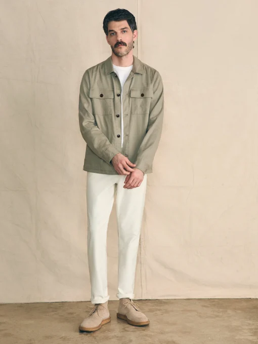 Movement™ Flex Linen Shirt Jacket - Olive Isle