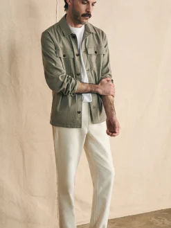 Movement™ Flex Linen Shirt Jacket - Olive Isle