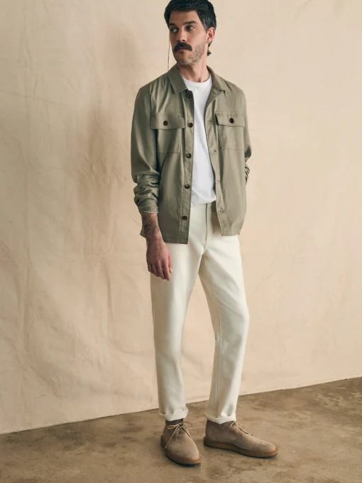 Movement™ Flex Linen Shirt Jacket - Olive Isle