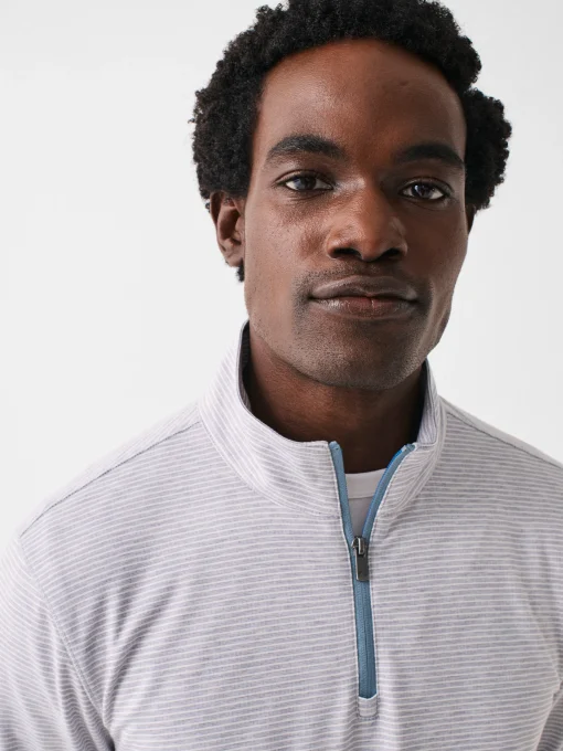 Movement™ Quarter Zip - Mountain Grey Feeder Stripe