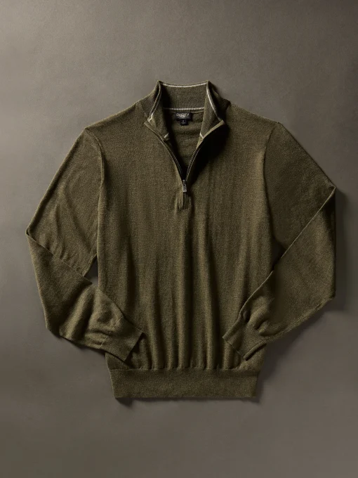 Movement™ Quarter Zip Sweater - Olive Ridge Heather