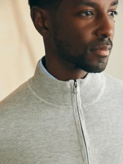 Movement™ Quarter Zip Sweater (Tall) - Mineral Grey Heather