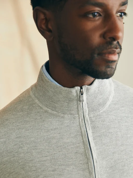 Movement™ Quarter Zip Sweater (Tall) - Mineral Grey Heather