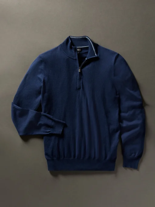 Movement™ Quarter Zip Sweater - Marine Navy Heather
