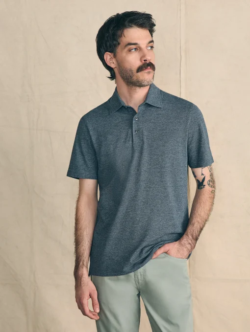 Movement™ Short-Sleeve Pique Polo Shirt (Tall) - Dusty Iron Heather
