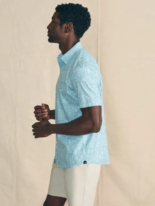 Movement™ Short-Sleeve Shirt - Blue Wave Botanic
