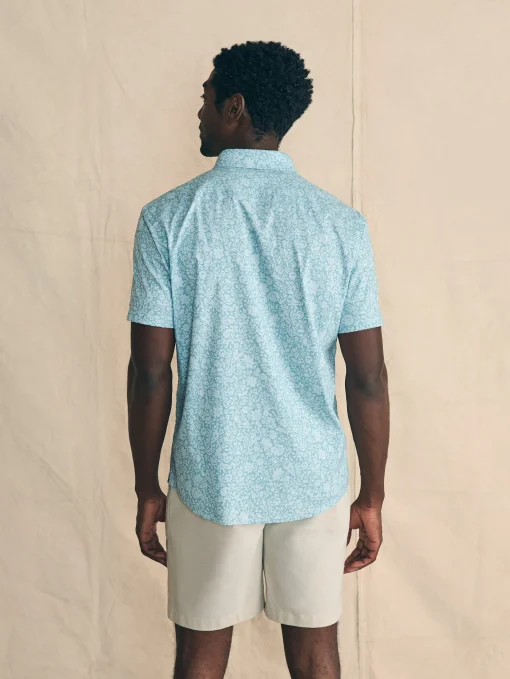 Movement™ Short-Sleeve Shirt - Blue Wave Botanic