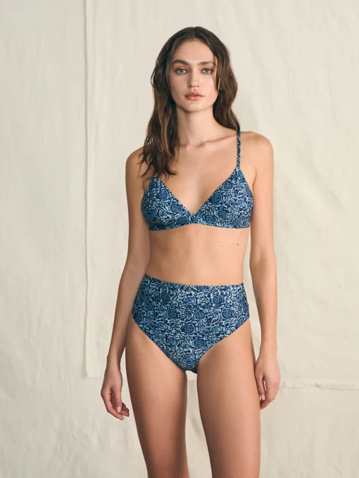 Nantucket High Waisted Bottom - Navy Imma Floral