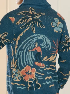 Offshore Swell Cardigan - Aqua Sea