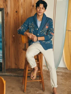 Offshore Swell Cardigan - Aqua Sea