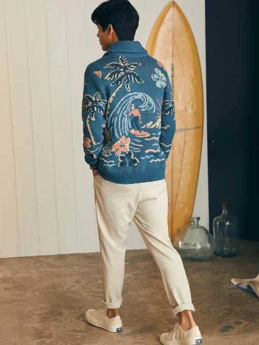 Offshore Swell Cardigan - Aqua Sea
