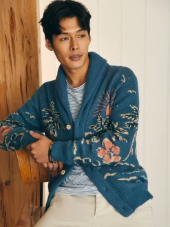 Offshore Swell Cardigan - Aqua Sea