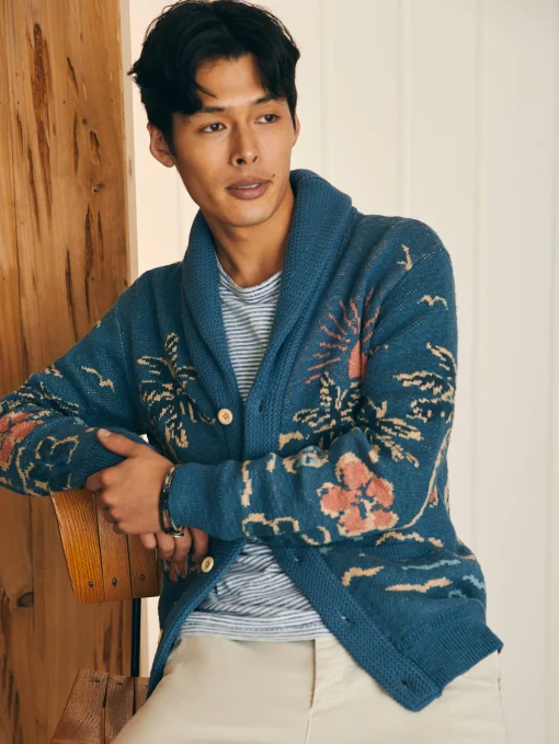 Offshore Swell Cardigan - Aqua Sea