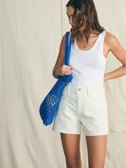 Organic Cotton Denim Short - White Sand Wash