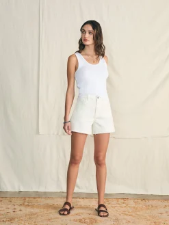 Organic Cotton Denim Short - White Sand Wash
