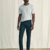 Organic Cotton Slim Straight Denim (32" Inseam) - Black Smoke Wash