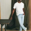 Organic Cotton Slim Straight Denim (32" Inseam) - Somerset Blue
