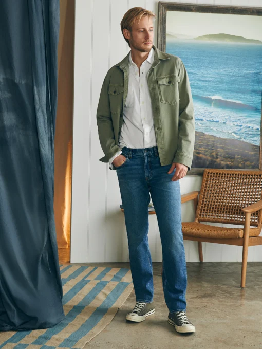 Organic Cotton Slim Straight Denim (32" Inseam) - East Lake Wash