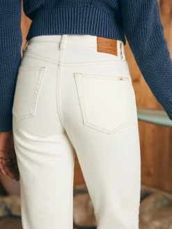 Organic Cotton Slim Straight Denim - White Dune Wash