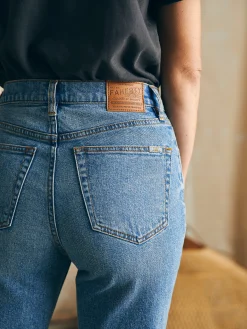 Organic Cotton Slim Straight Ankle Denim - Lakewood Wash