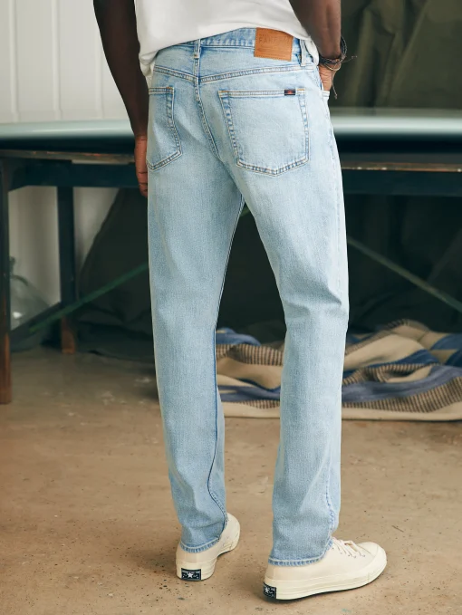 Organic Cotton Slim Straight Denim (32" Inseam) - Somerset Blue