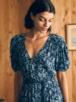 Orinda Maxi Dress - Blue Esna Floral