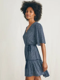 Orinda Mini Dress - Navy Riverton Ditsy