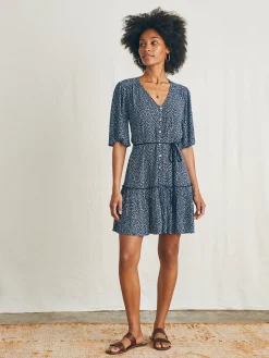 Orinda Mini Dress - Navy Riverton Ditsy
