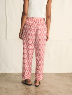 Pacific Beach Linen Pant - Clara Ikat