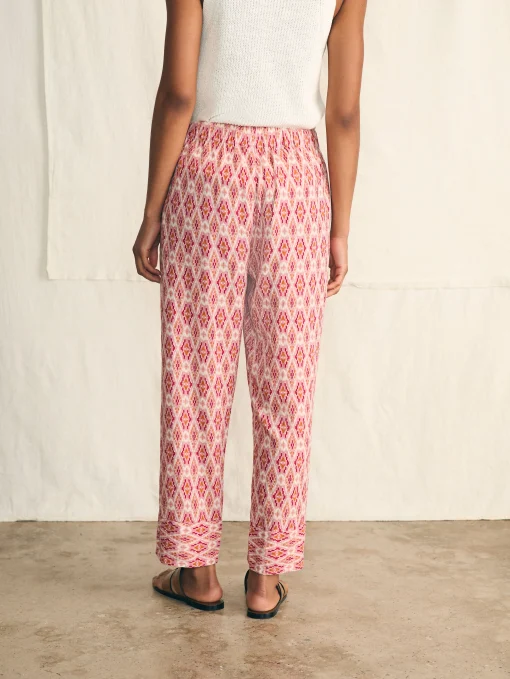Pacific Beach Linen Pant - Clara Ikat