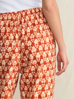 Pacific Beach Linen Pant - Spiced Shibori Print