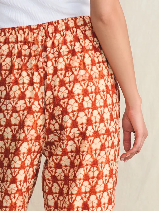 Pacific Beach Linen Pant - Spiced Shibori Print