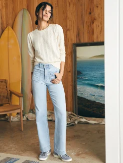 Pointelle Lola Sweater - Egret