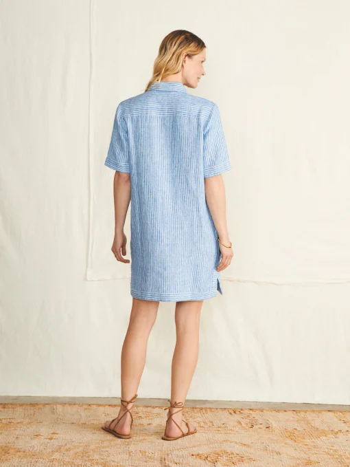 Rae Dress - Skyway Railroad Stripe