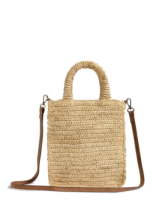 Raffia Cross Body Bag - Natural