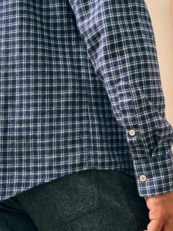 Reserve Flannel Shirt - Navy White Check