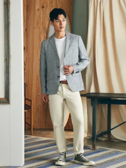 Reserve Linen Herringbone Blazer - Light Graphite Herringbone